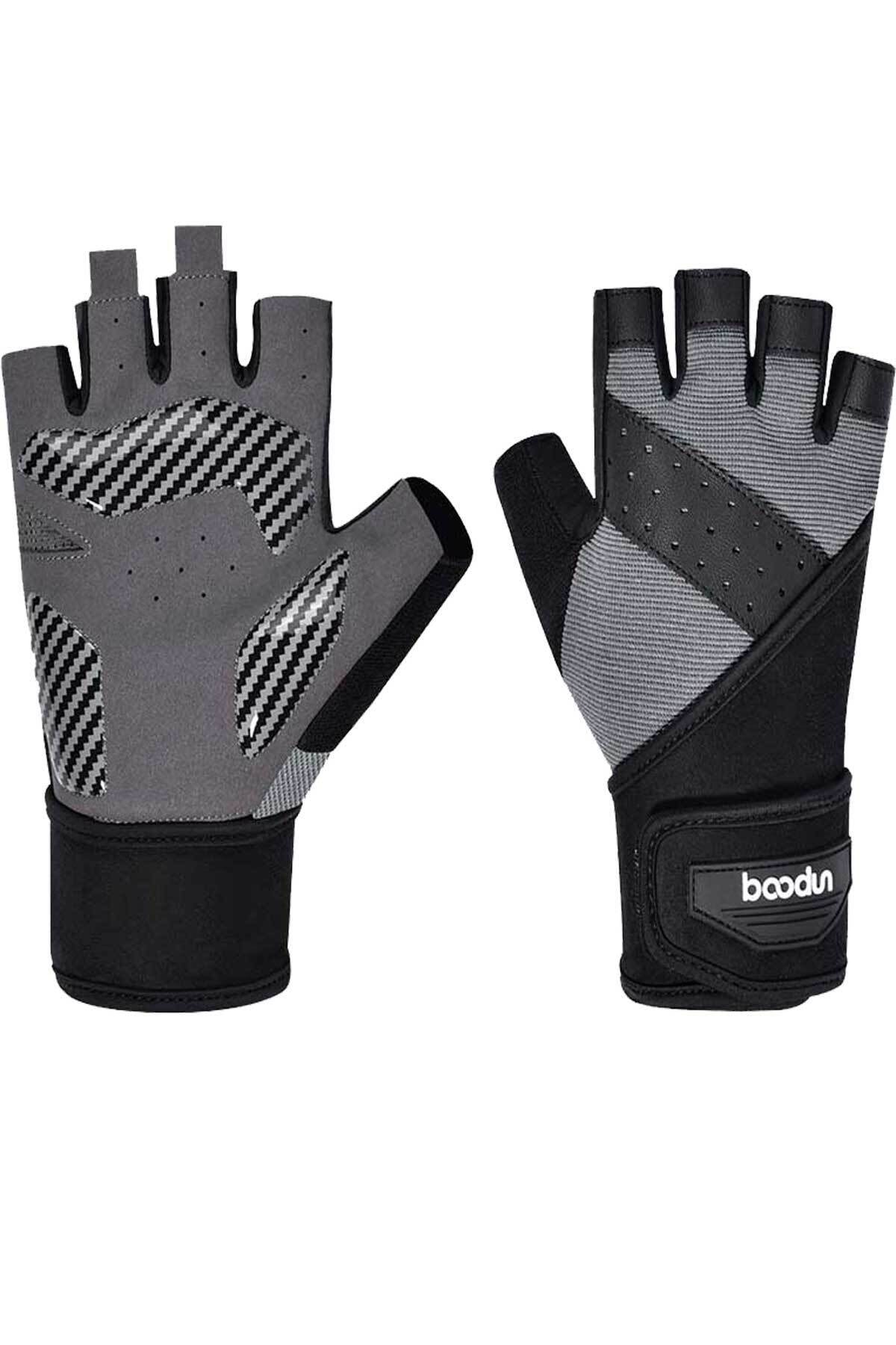 Boodun-7101258 دستکش های حرفه ای تناسب اندام با ساپورت کف دست خاکستری - مشکی مردانه|زنانه ایران ریچ کیدز | Boodun