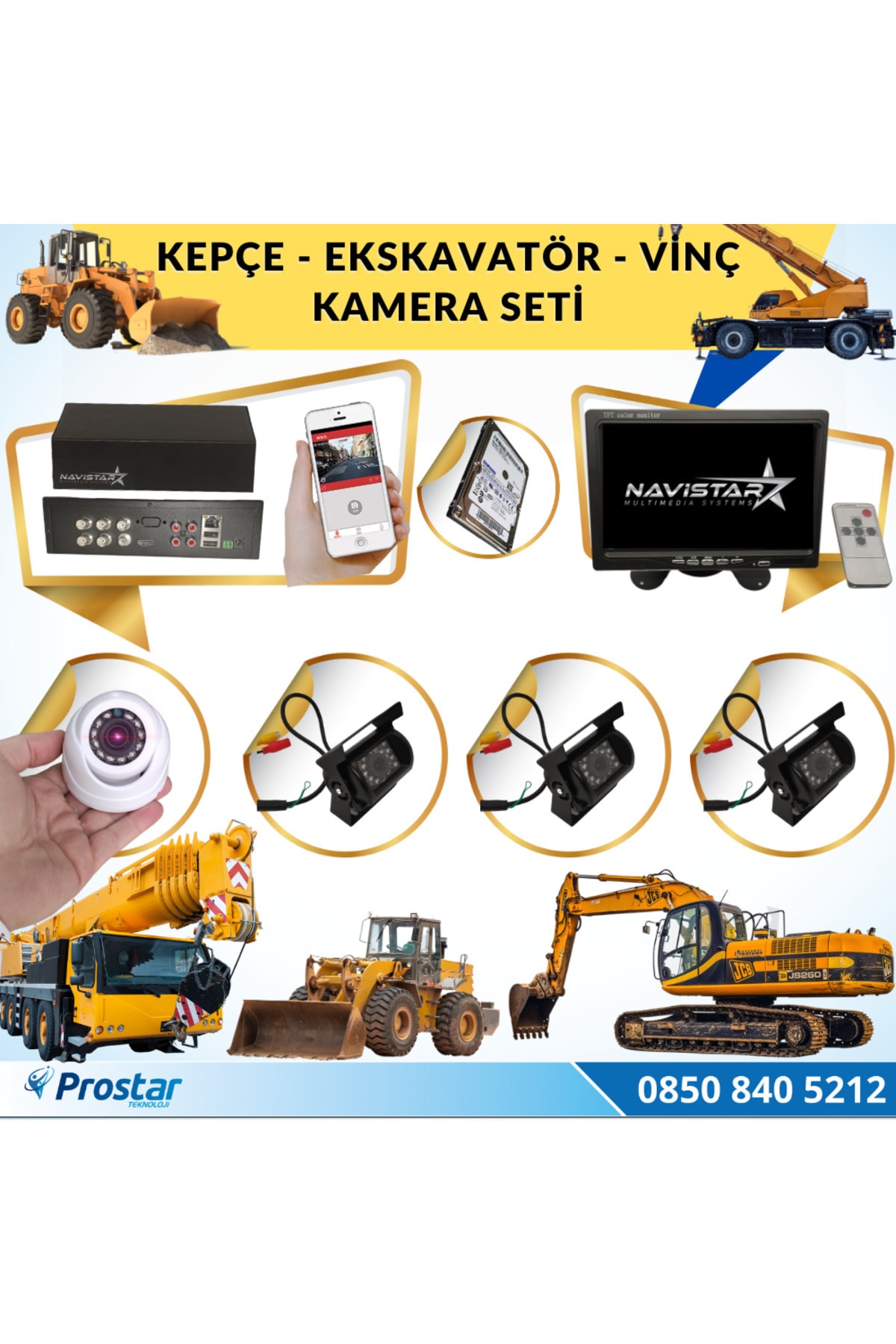 ismakine320set سطل جرثقیل بیل مکانیکی سطل 320 گیگابایتی هارد دیسک با 4 دوربین با مانیتورینگ از راه دور  ایران ریچ کیدز | Navistar