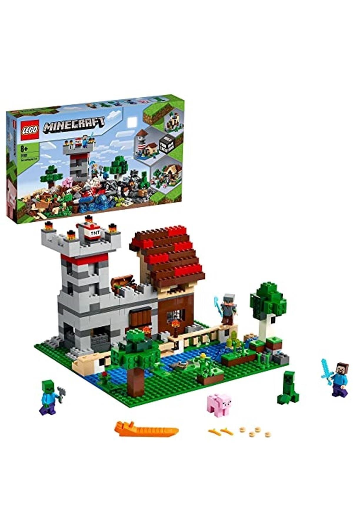 1875666001 جعبه صنایع دستی Minecraft مجموعه قلعه و ساختمان مزرعه Minecraft با اسباب بازی ساخت و ساز  ایران ریچ کیدز | LEGO