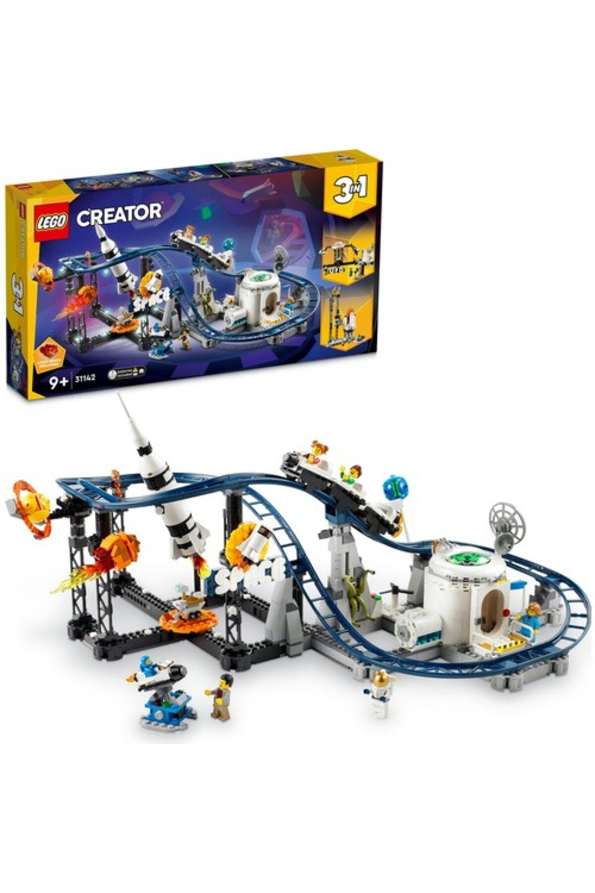 31142 ® Creator Space Roller Coaster 31142 - Roller Coaster، برج و چرخ فلک برای کودکان 9 سال به بالا  ایران ریچ کیدز | LEGO