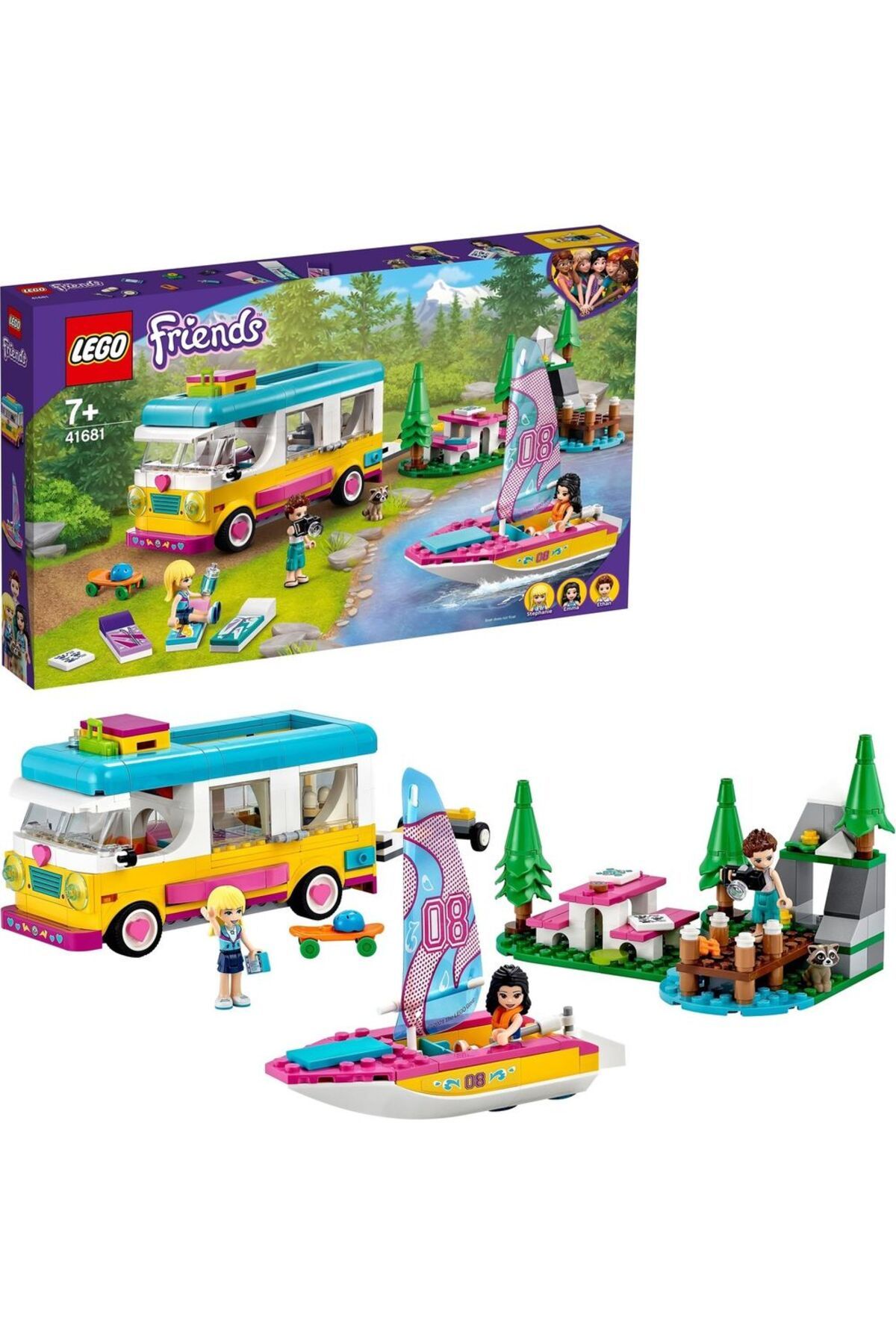 5702016916157 Friends Forest Caravan and Boat 41681 - ست ساخت و ساز اسباب بازی جنگلی برای کودکان (487 عدد)  ایران ریچ کیدز | LEGO