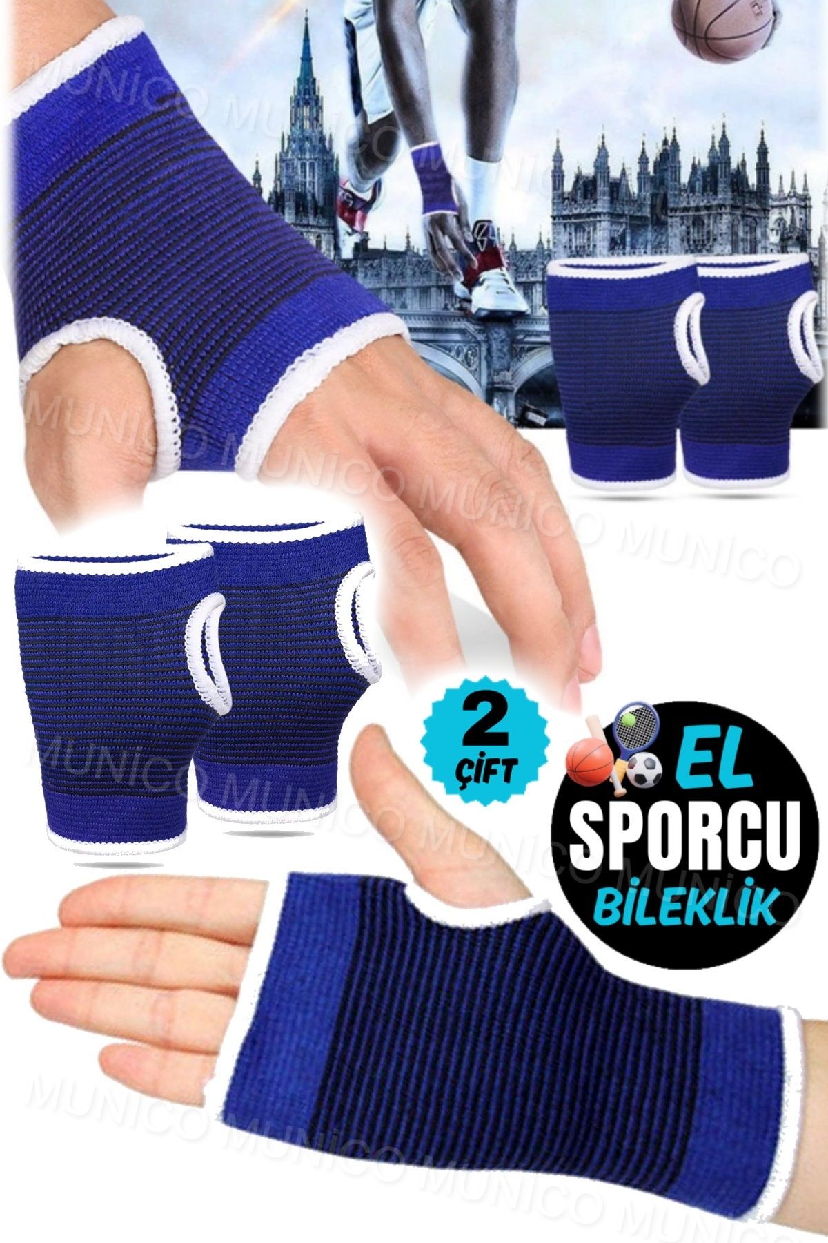 AN37K(2PAKET) زانوبند، مچ بند و آرنج بند  ایران ریچ کیدز | Munico
