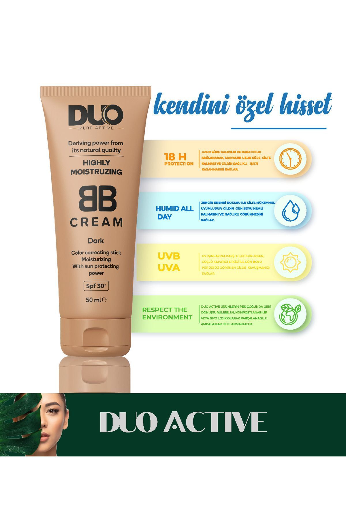 3408 بی بی کرم تیره/BB CC کرم  ایران ریچ کیدز | duo pure active