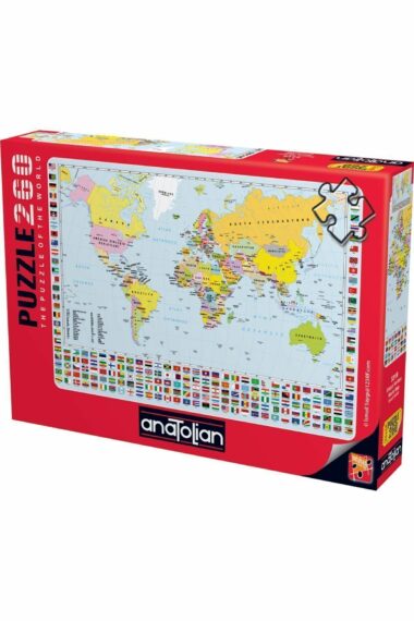 ANT3319-T پازل 260 تکه / نقشه جهان - کد:3319  ایران ریچ کیدز | Anatolian Puzzle