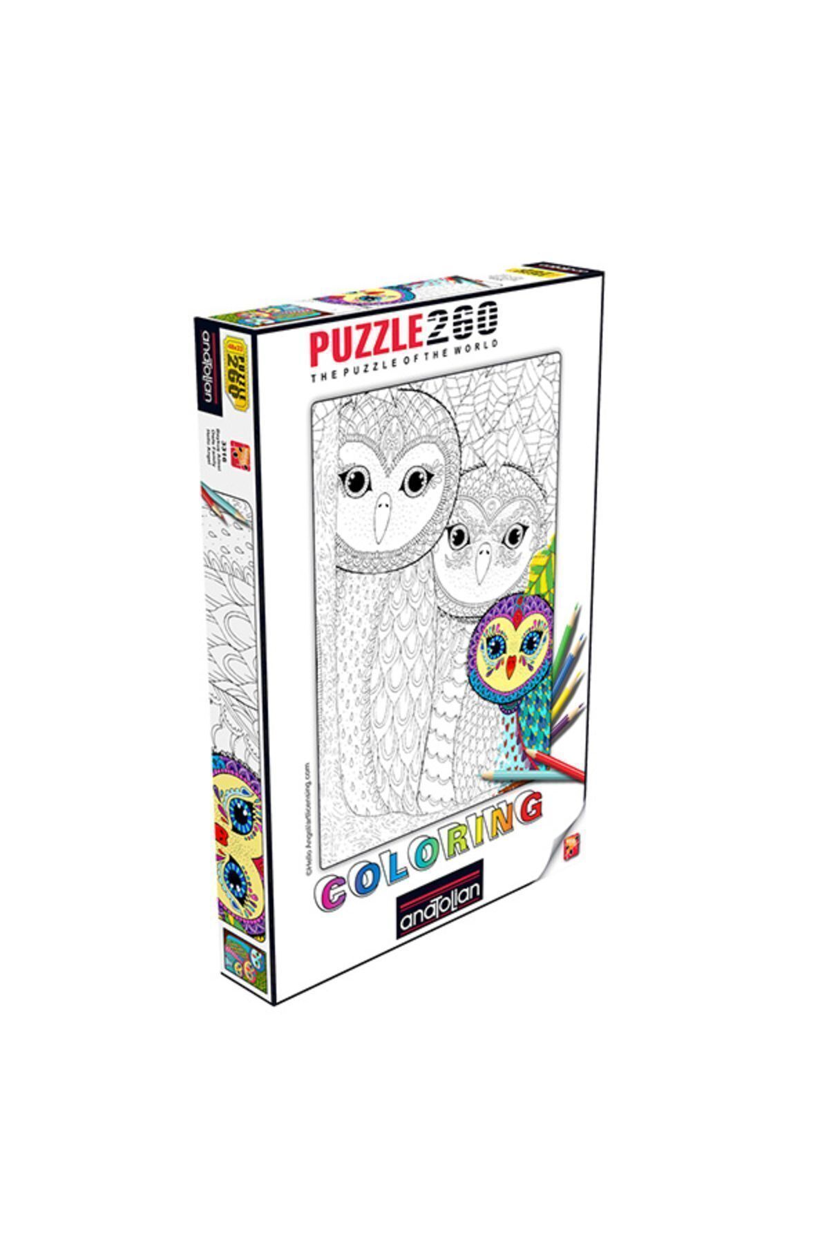 PUZZLE-3316 خانواده جغد 260 قطعه 3316  ایران ریچ کیدز | Anatolian Puzzle