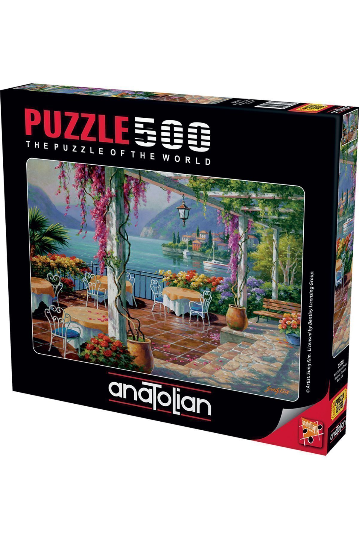 PUZZLE-3578 پازل 500 تکه / تراس بنفش ویستریا - کد:3578  ایران ریچ کیدز | Anatolian Puzzle