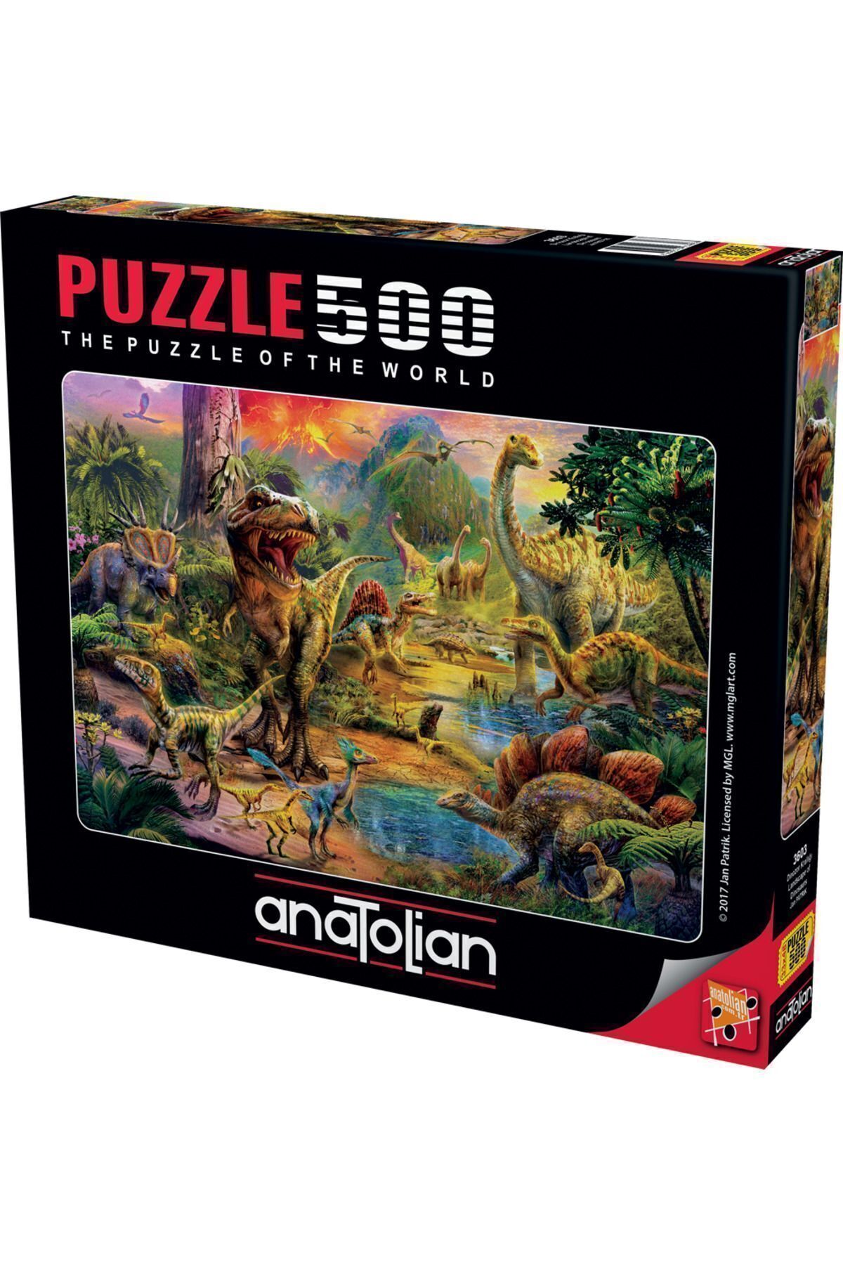 SNN6000113 پازل 500 تکه / پادشاهی دایناسورها - کد:3603  ایران ریچ کیدز | Anatolian Puzzle