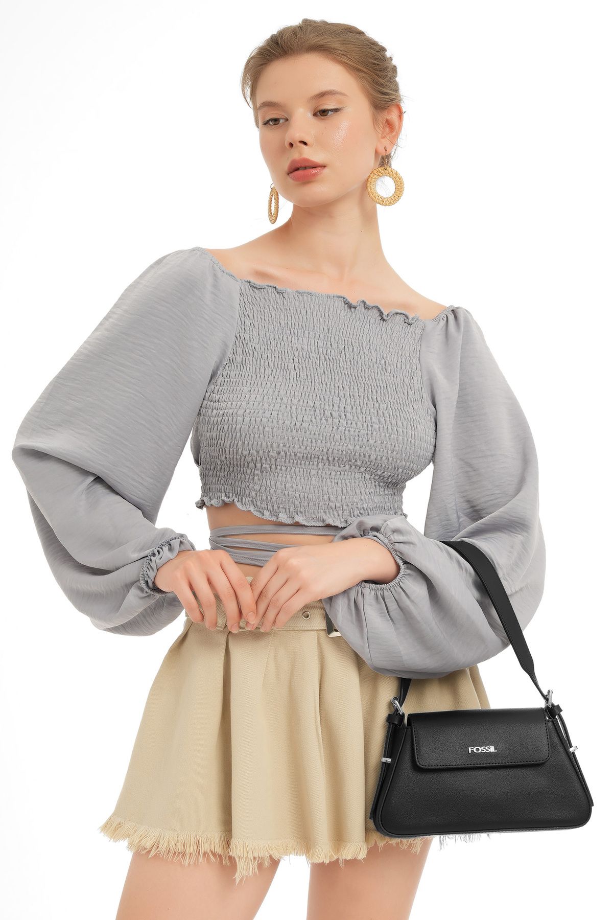 05fm24k1120 کیف شانه زنانه مشکی 05FM24K1120 زنانه ایران ریچ کیدز | Fossil