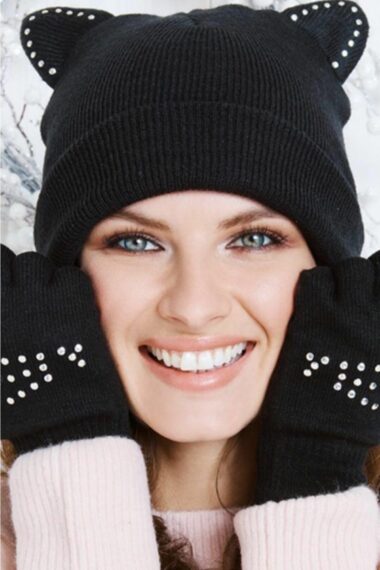 KIY00395 ست کلاه و دستکش گربه زنانه ایران ریچ کیدز | Avon