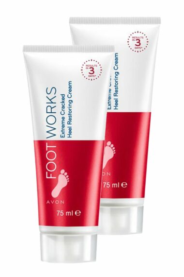 KREM3359-2 کرم پا ترمیم کننده پاشنه ترک پا Foot Works 75ml. مجموعه دو نفره مردانه ایران ریچ کیدز | Avon
