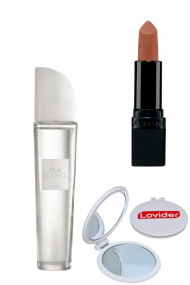 Lovider210 عطر زنانه Pur Blanca EDT 50ml + رژ لب فوق العاده مات Marvelous Mocha + هدیه آینه جیبی Lovider زنانه ایران ریچ کیدز | Avon